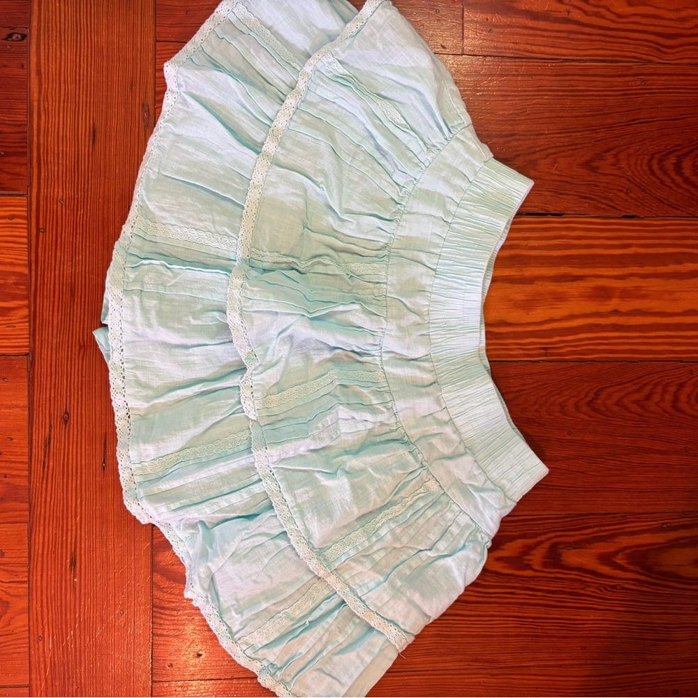 Light Blue Ruffled Skirt